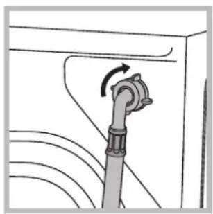 INDESIT WIA 110 (EU) - Connecting the water inlet hose - 2