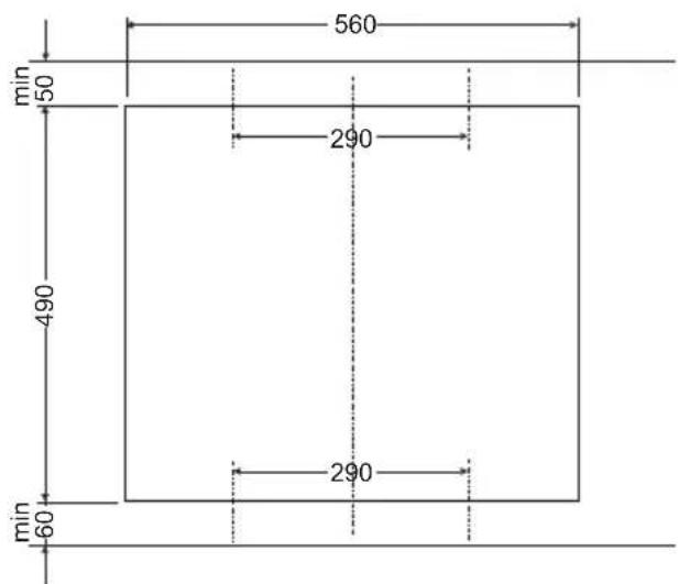 AMICA EC 744 000 C - Instalácia dosky - uchyt PG4* - 3