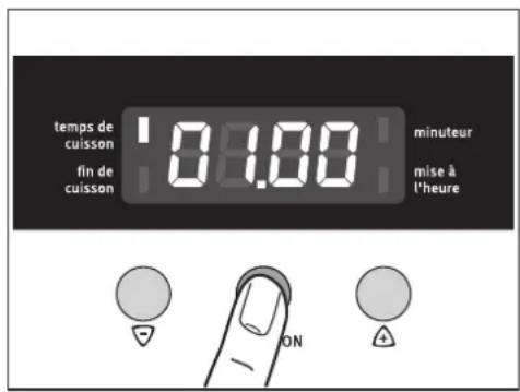 ARTHUR MARTIN ELECTROLUX FE 2408 W - Combinaison de temps de cuisson et fin de cuisson. - 2