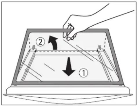 ARTHUR MARTIN ELECTROLUX FE 2408 W - Remettre en place la vitre de la porte - 1