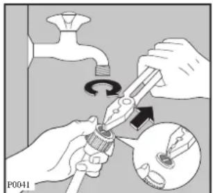 ARTHUR MARTIN ELECTROLUX AW 824 F - Le filtre du tuyau d'arrivée d'eau - 1