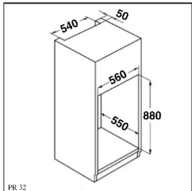ARTHUR MARTIN ELECTROLUX AUN 1271 - Instructions pour l'encastrement - 1
