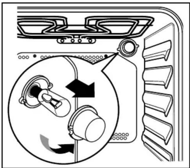 ARTHUR MARTIN ELECTROLUX AOC 66313 X - Remplacement de la lampe du four - 2