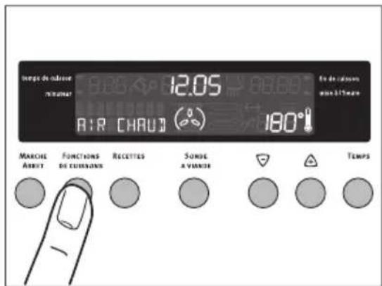 ARTHUR MARTIN ELECTROLUX FE 6467 - Modifier la fonction du four - 1
