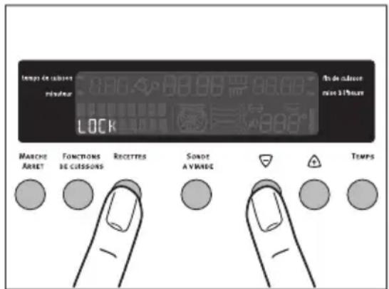 ARTHUR MARTIN ELECTROLUX FE 6467 - Activation du verrouillage des touches - 1