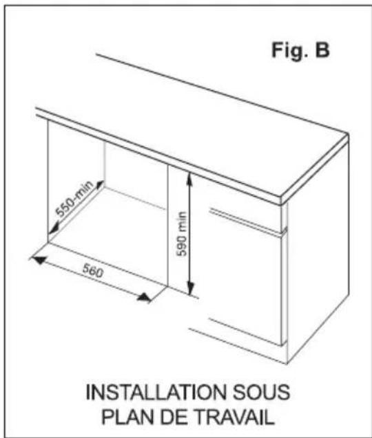 ARTHUR MARTIN ELECTROLUX FE 6467 - Mise en place de l'appareil - 3
