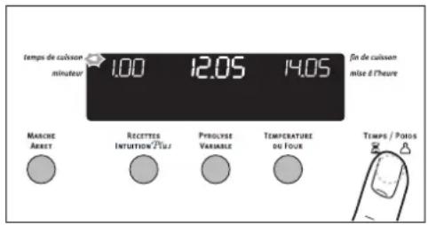 ARTHUR MARTIN ELECTROLUX FE 6451 NG - Combaison de temps de cuisson et fin de cuisson. - 2