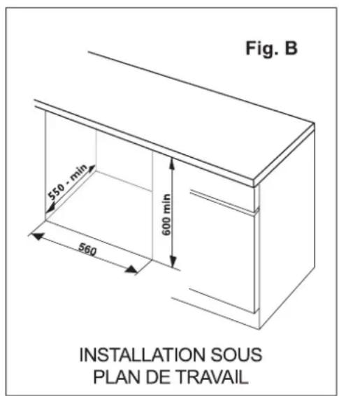 ARTHUR MARTIN ELECTROLUX FE 6451 NG - Mise en place de l'appareil - 3