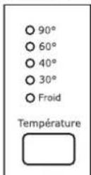 ARTHUR MARTIN ELECTROLUX AWF 12160 W - Choix de la température - 1
