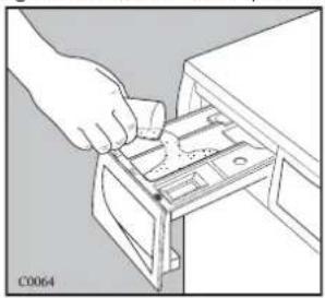 ARTHUR MARTIN ELECTROLUX AWF 12160 W - Dosage de la lessive et de l'assouplissant - 1