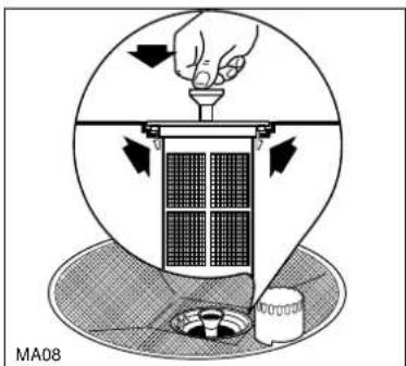 ARTHUR MARTIN ELECTROLUX ASF 441 - Nettoyage du grand filtre (Régulièrement) - 3