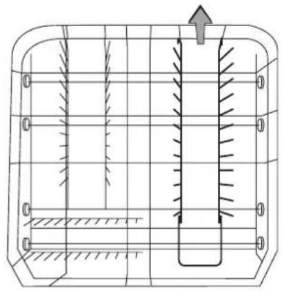 ARTHUR MARTIN ELECTROLUX ASF 2765 - Variante 2: le support à assiettes à droit de panier inférieur est rabattable vers la gauche. - 2