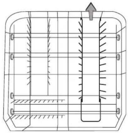 ARTHUR MARTIN ELECTROLUX ASF 2646 A - Variante 2: le support à assiettes à droite du panier inférieur est rabattable vers la gauche. - 2