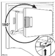 ARTHUR MARTIN ELECTROLUX AR7630C - Reversibilité du portillon du compartmentengélateur - 4