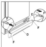 ARTHUR MARTIN ELECTROLUX AR7630C - Reversibilité du portillon du compartmentengélateur - 2