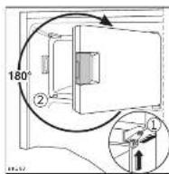 ARTHUR MARTIN ELECTROLUX AR7335I - Réversibilité du portillon du compartiment congélateur - 4