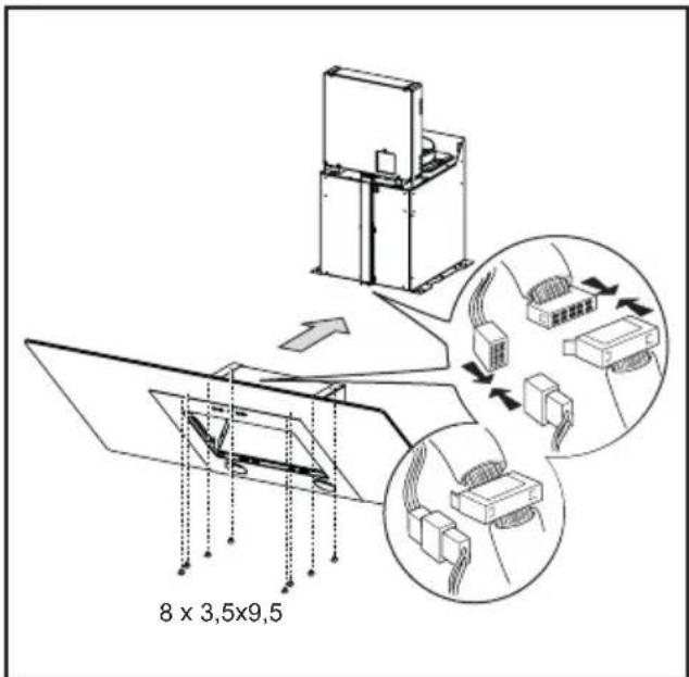 ARTHUR MARTIN ELECTROLUX AFC90990X - Assembler le déflecteur (3 parties -Assembler le déflecteur (3 parties - seulement en version rseytlage) et cyclagsion r - 5