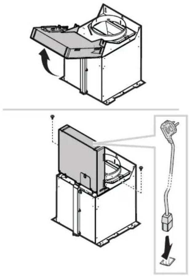 ARTHUR MARTIN ELECTROLUX AFC90990X - Assembler le déflecteur (3 parties -Assembler le déflecteur (3 parties - seulement en version rseytlage) et cyclagsion r - 4