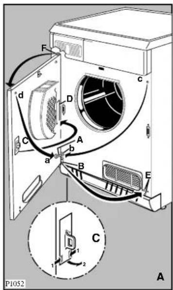 ARTHUR MARTIN ELECTROLUX ADC 534 E - Réversibilité de la porte - 3
