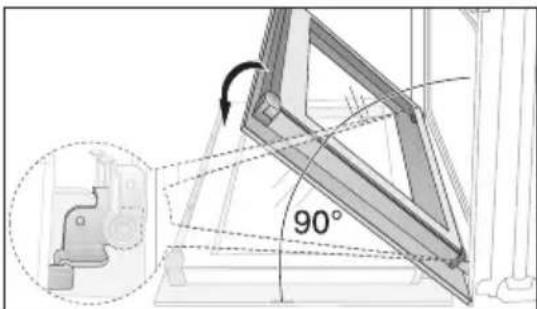 ARTHUR MARTIN ELECTROLUX FE 6426 AL - Décrochage de la porte du four - 1