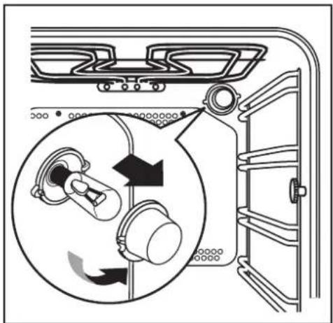 ARTHUR MARTIN ELECTROLUX E6866MCW - Remplacement de la lampe du four - 2