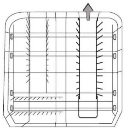 ARTHUR MARTIN ELECTROLUX ASF 2656 A - Variante 2: le support à assiettes à droite de panier inférieur est rabattable vers la gauche. - 2