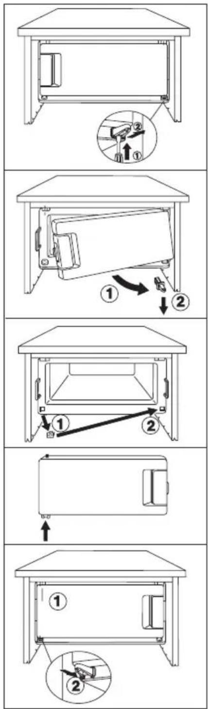 ARTHUR MARTIN ELECTROLUX ARC24002W - Réversibilité du portillon - 1