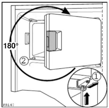 ARTHUR MARTIN ELECTROLUX AR7373I - Réversibilité du portillon du compartment conservateur - 1