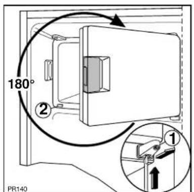 ARTHUR MARTIN ELECTROLUX AR2333I - Réversibilité du portillon du compartiment \*\*\* - 1