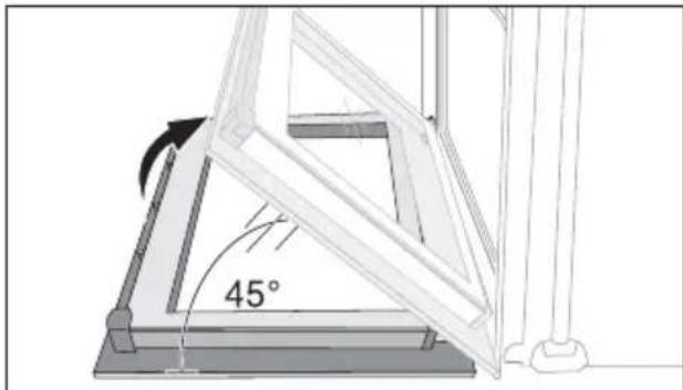 ARTHUR MARTIN ELECTROLUX AOC 45440 K - Décrochage de la porte du four - 3