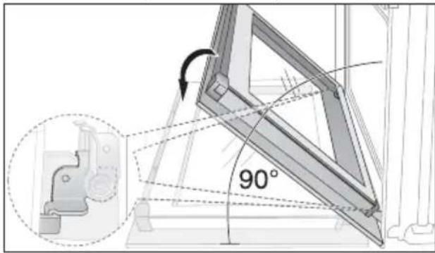 ARTHUR MARTIN ELECTROLUX AOC 45040 X - Décrochage de la porte du four - 1