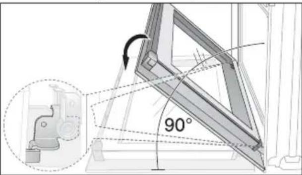 ARTHUR MARTIN ELECTROLUX AOB 45400 W - Décrochage de la porte du four - 1