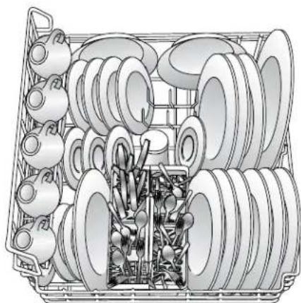 AMANA ADW662EAB - Chargement du panier inférieur - 1