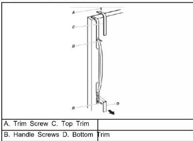 AMANA ABB1921BRW - Refrigerator Door Handle Style 4 - 1