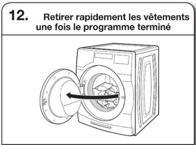 AMANA NFW5800HW - Ajouter des articles après que le témoin "Add Garment" (ajouter vêtement) soit éteint : - 1