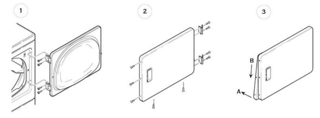 AMANA NDE2330AYW - Siga"These pasos para invertir la puerta: - 1