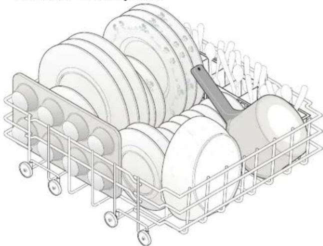 AMANA DWA53AB - Chargement du panier inférieur - 1
