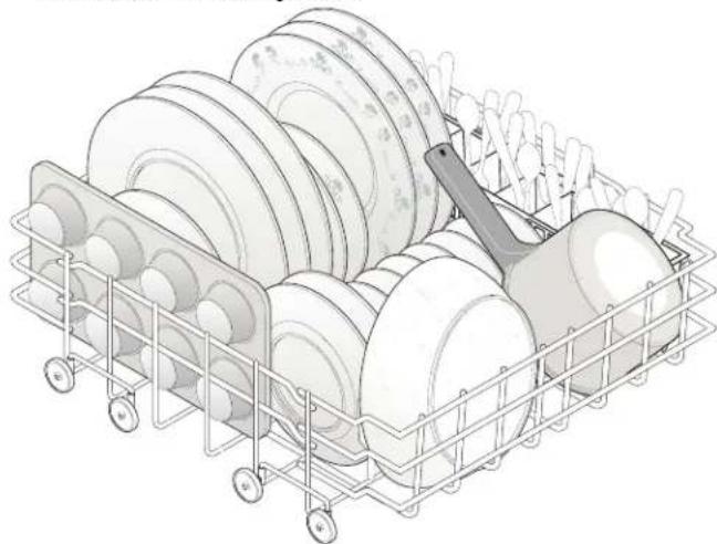 AMANA DWA22AW - Chargement du panier inférieur - 1