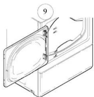 AMANA ALG956EAC - Pour inverser la porte, proceder comme suit : - 9