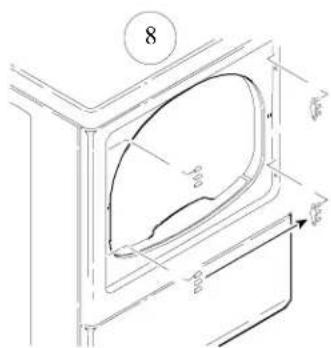 AMANA ALG956EAC - Pour inverser la porte, proceder comme suit : - 8