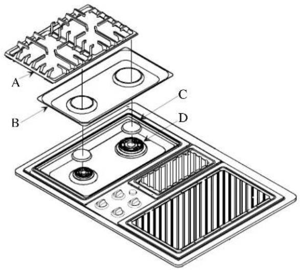 AMANA AKGD3050CC - Module du brûleur - 2