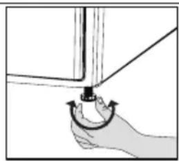BEKO DS 7536 MM - Réglage des pieds - 1