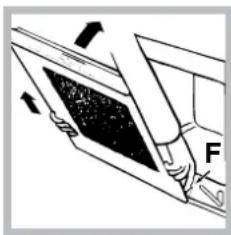 INDESIT HI 50.A (BK)1 - Cleaning the oven door - 3