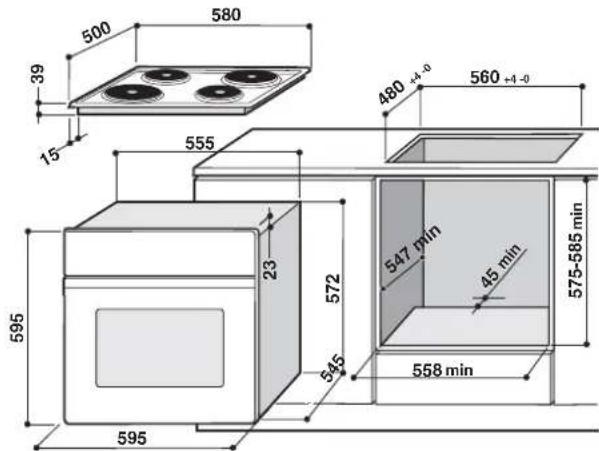 INDESIT HI 50.A (BK)1 - Fitting the appliance - 1