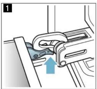 BLAUPUNKT 5B47M 8060 - Décrocher la porte de l'appareil - 1