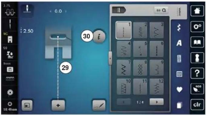 BERNINA 880 Plus - Secteur du motif de point - 1