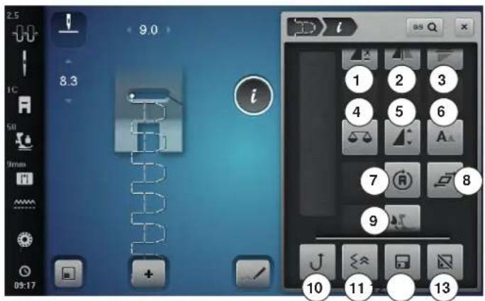 BERNINA 880 Plus - Aperçu sur les fonctions des alphabets - 2