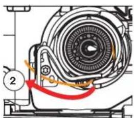BERNINA 880 Plus - Enfilage du fil de canette - 2