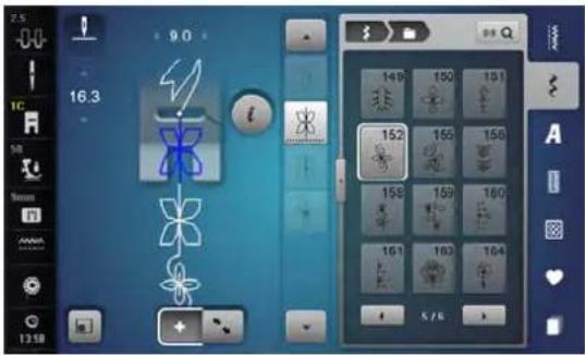 BERNINA 880 Plus - Corriger une combinaison de motifs de point - 1