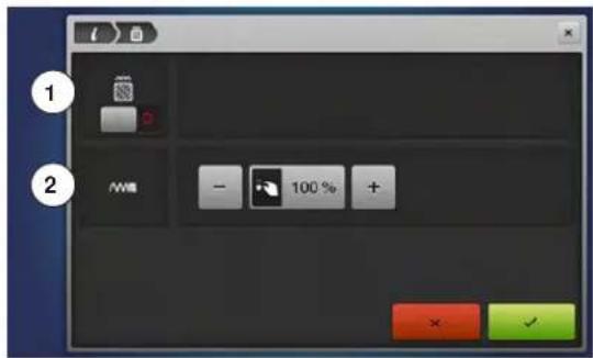 BERNINA 880 Plus - Modifier les caractéristiques du motif de broderie - 3